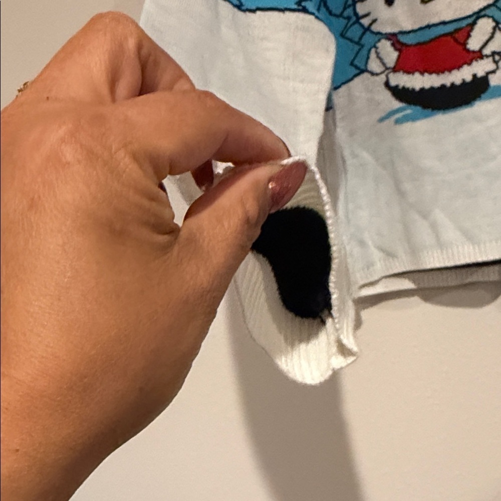 Hello Kitty Festive Blue and White Sweater - Picture 4 of 5